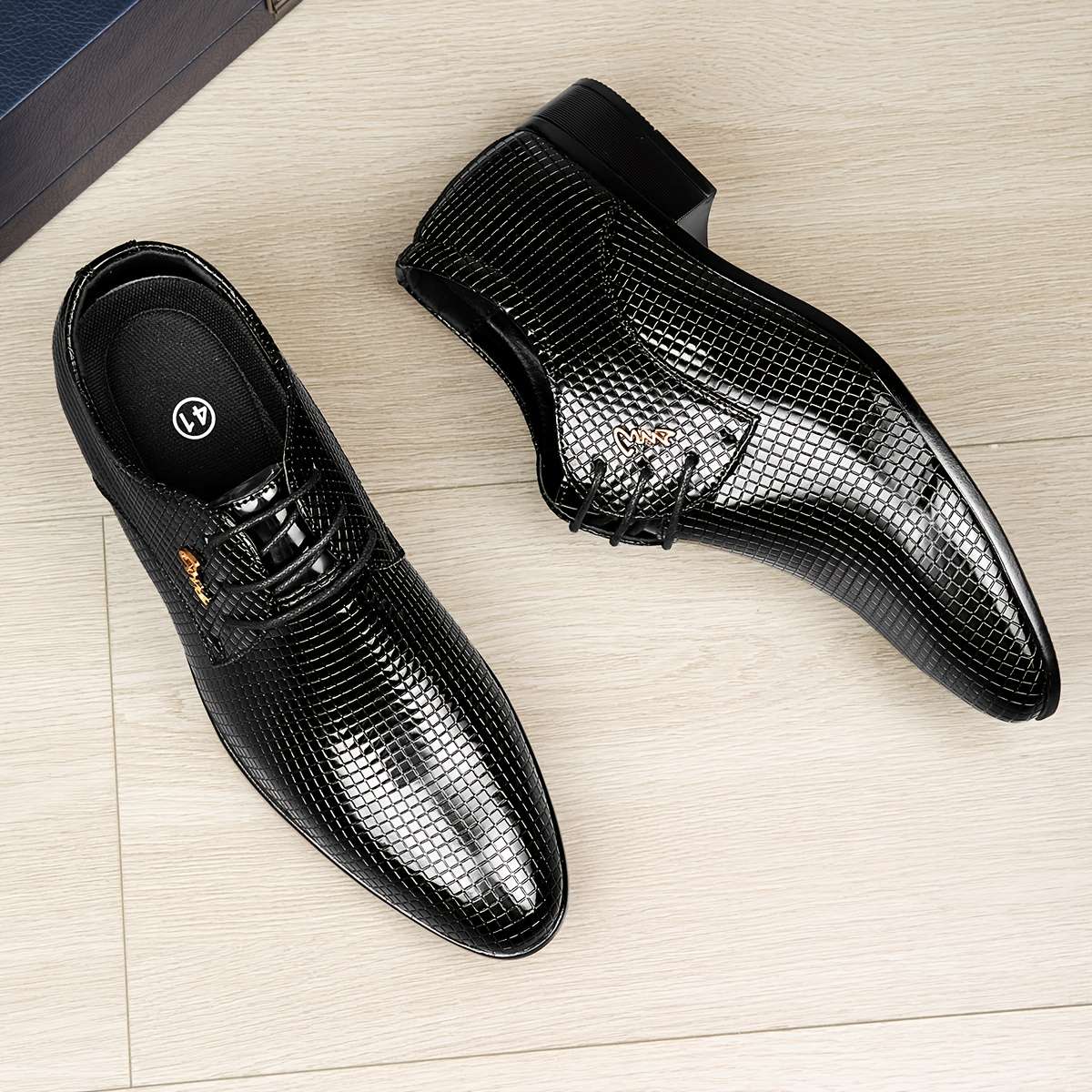 Mens Leather Shoes Color Black 2 Sizeuk 8