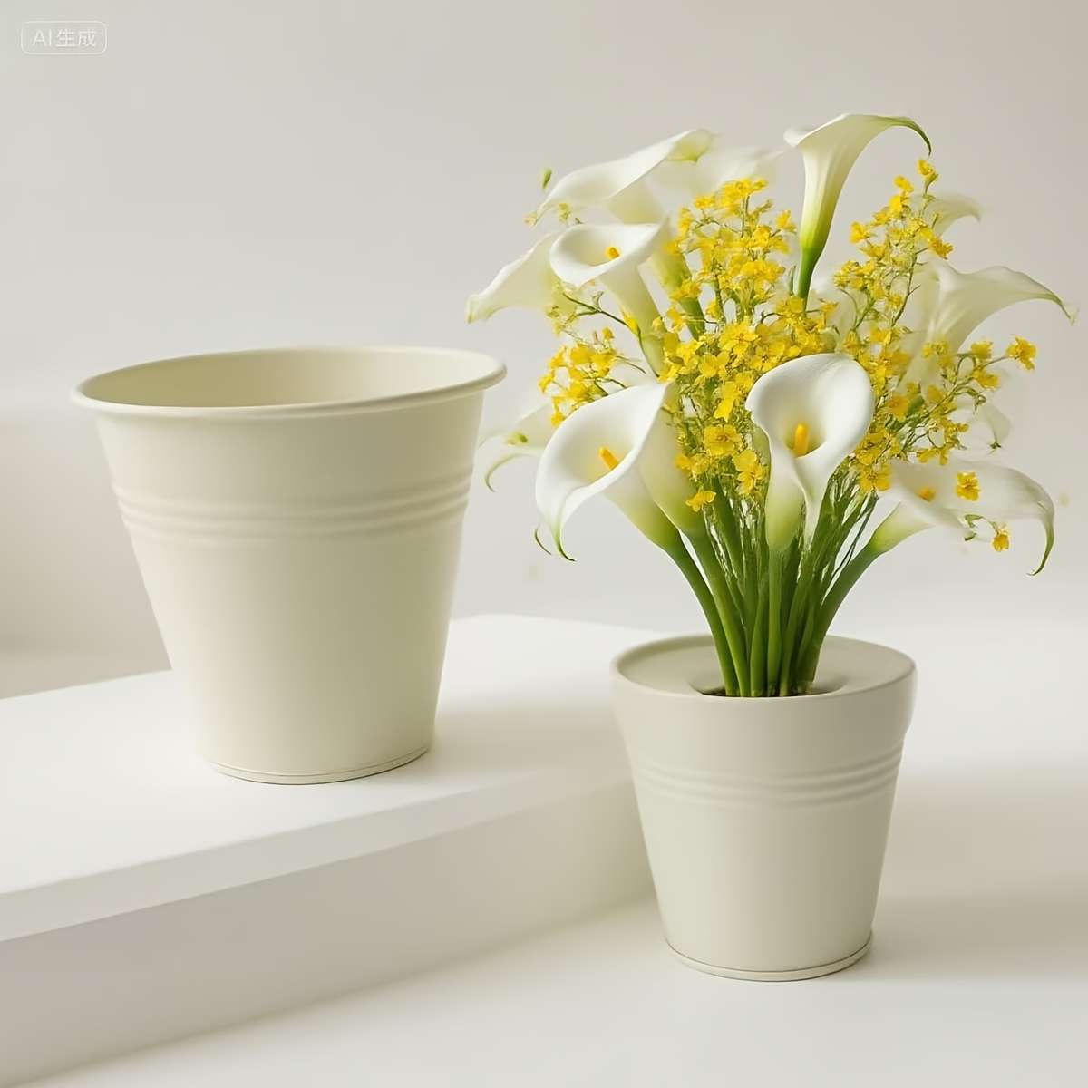 Flowerpot Color Beige Quantity3Pcs