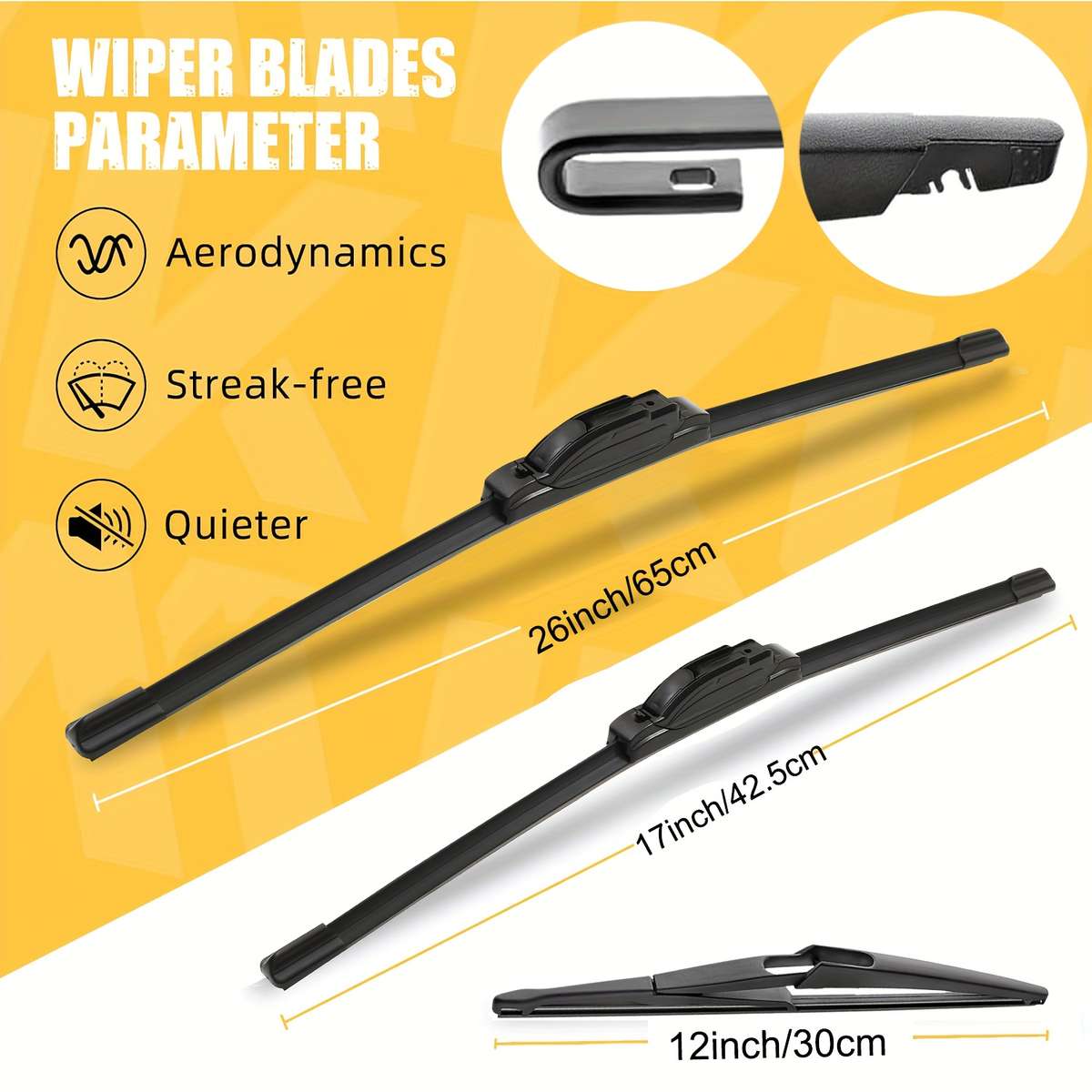 Windshield Wipers Size 66.04 Cm  43.18 Cm  30.48 Cm
