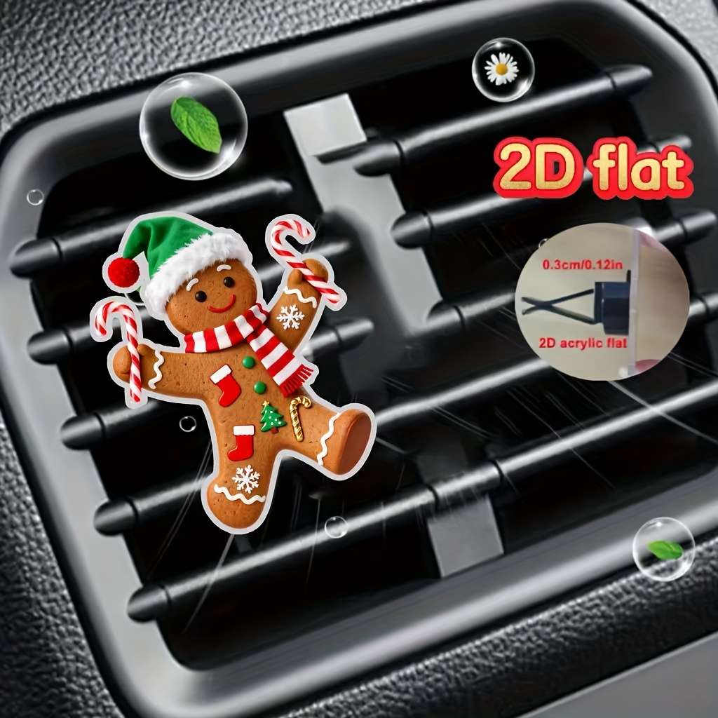Car Interior Decor Style Christmas Gingerbread Man