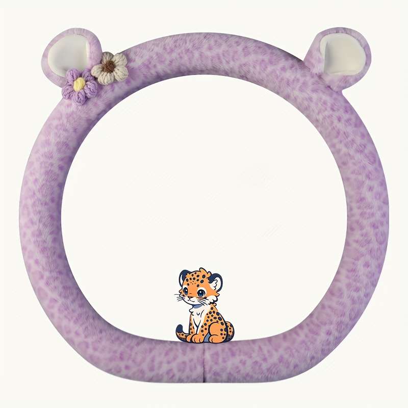 Car Steering Wheel Cover Purple Model D Type