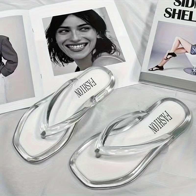 Ladies Summer Flip Flops White Uk 3.5-4