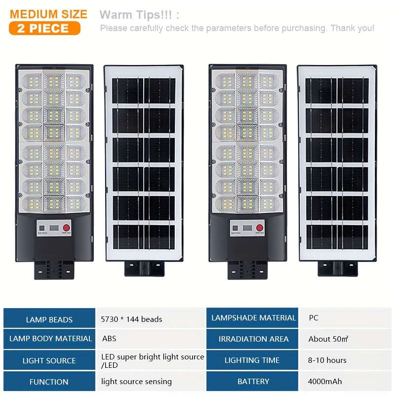 QM-108LED-2000 2pcs Outdoor Solar Light