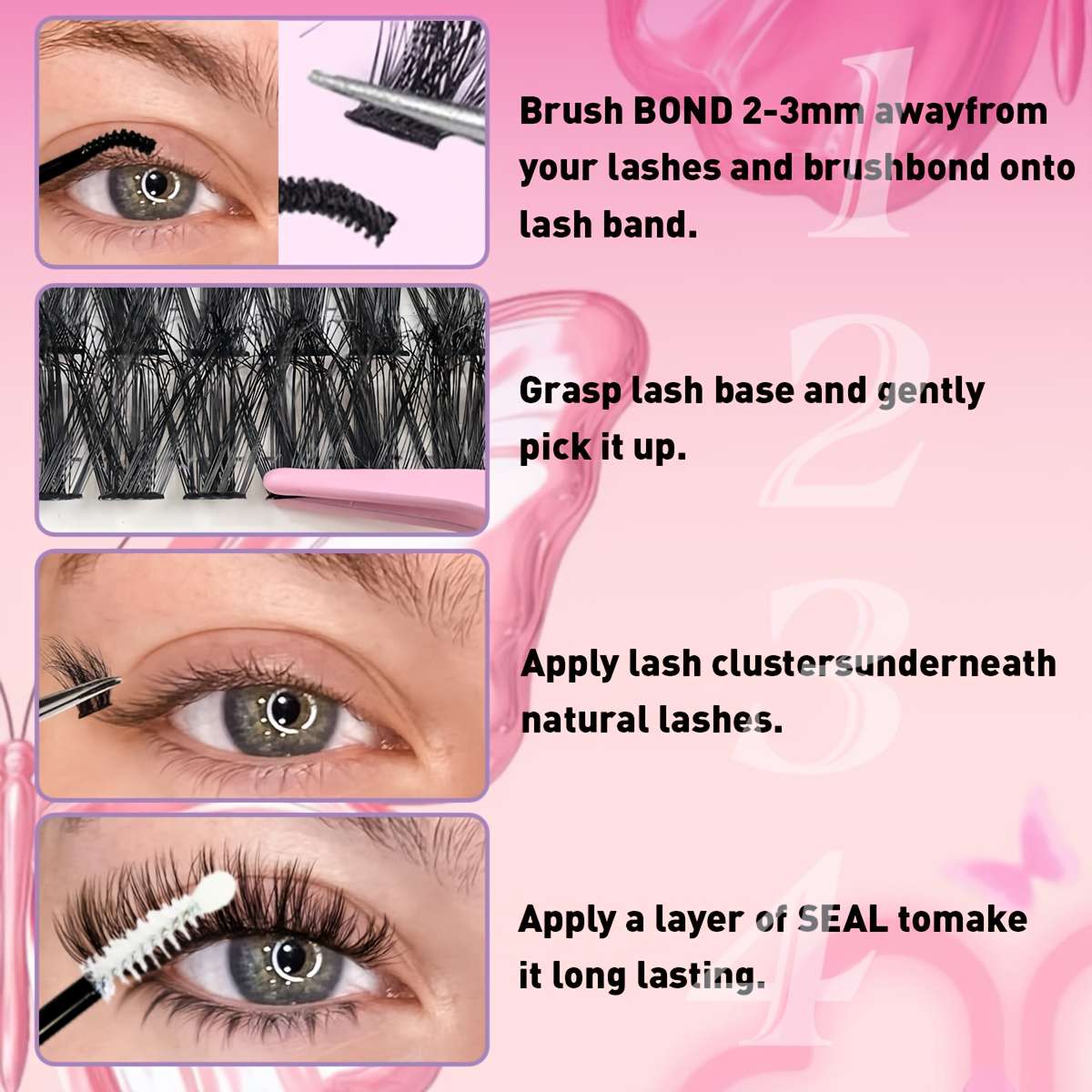 False Eyelashes Model Diy Lash Kit 800Pcs3468D