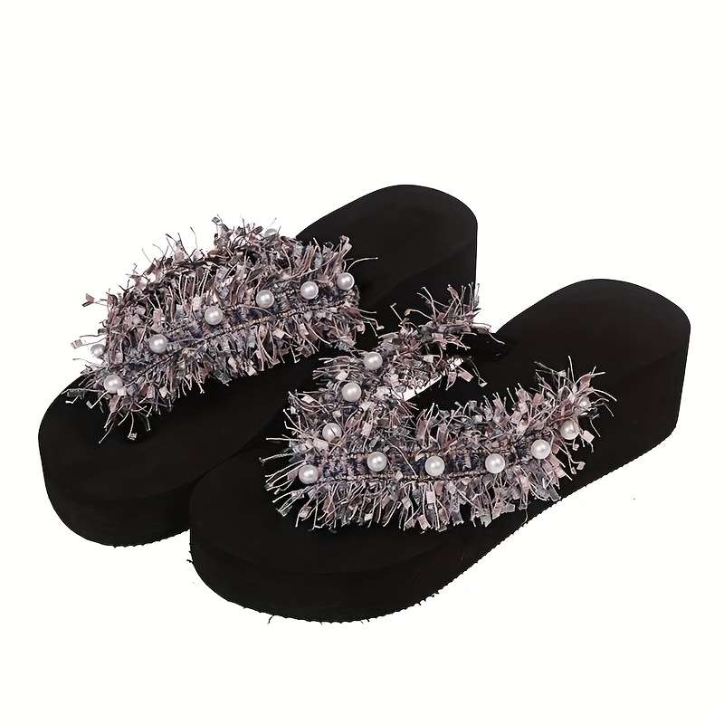 Ladies Summer Flip Flops Black Uk 5