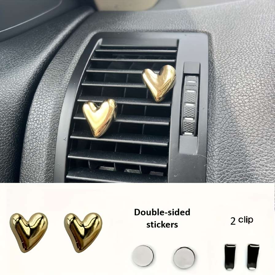 Car Interior Decor Style Golden 2Pcs