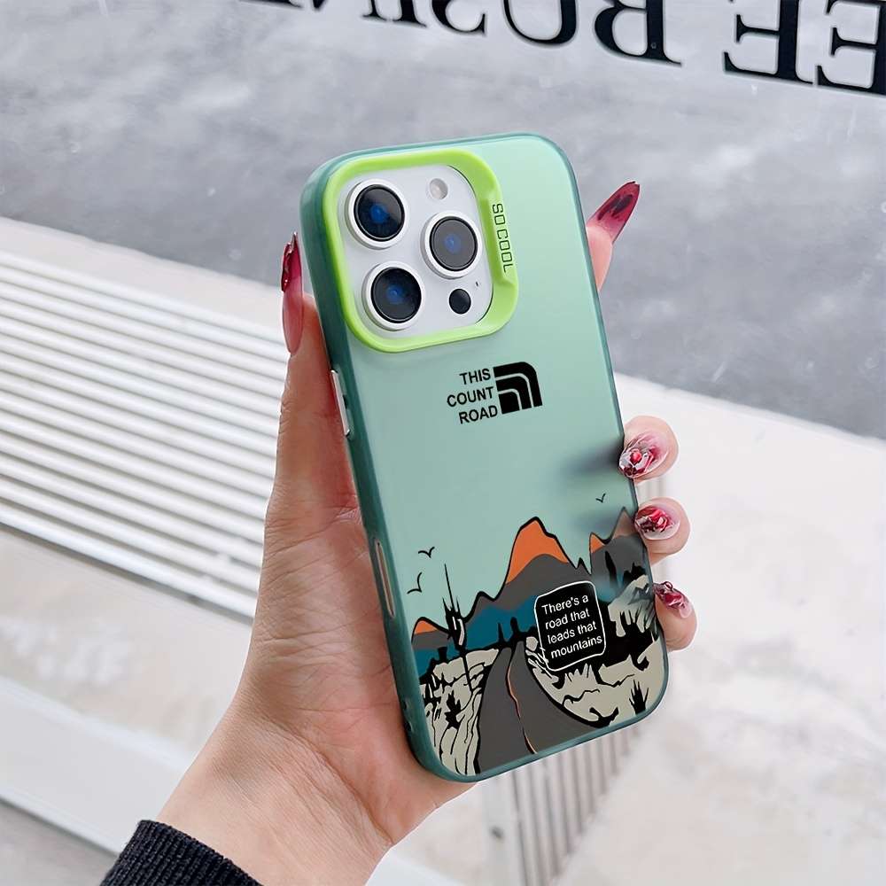 1Pc Mixed Color  For iPhone 12 Mini Alpine Road Graffiti Phone Case