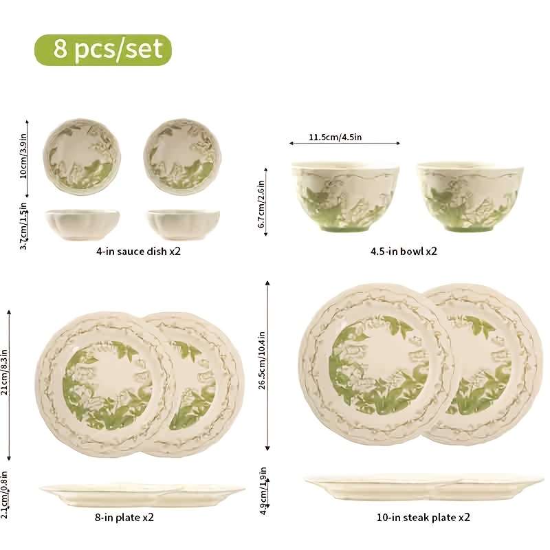 Bowl Color 2Person 8Pc Set