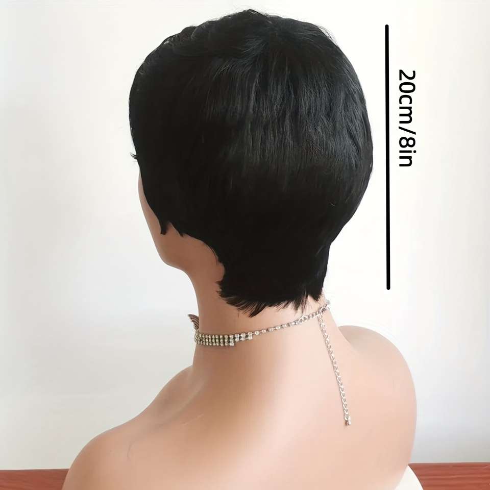 Dark Brown Womens Wigs Hair Length 20.32Cm