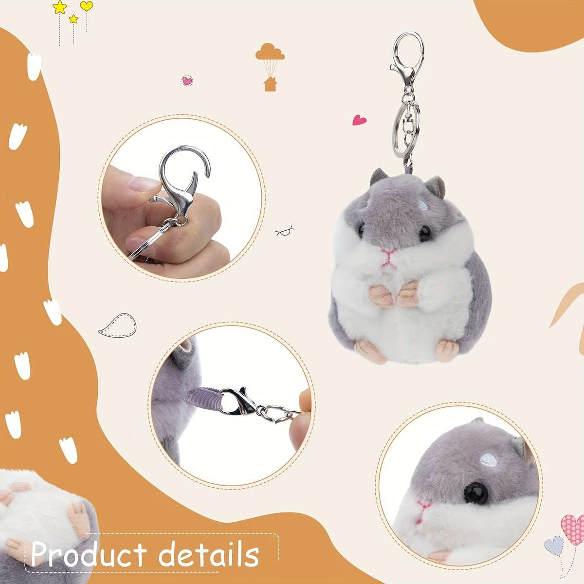 Plush Toyss color Gray  Add  Yellow  Add  Keychain