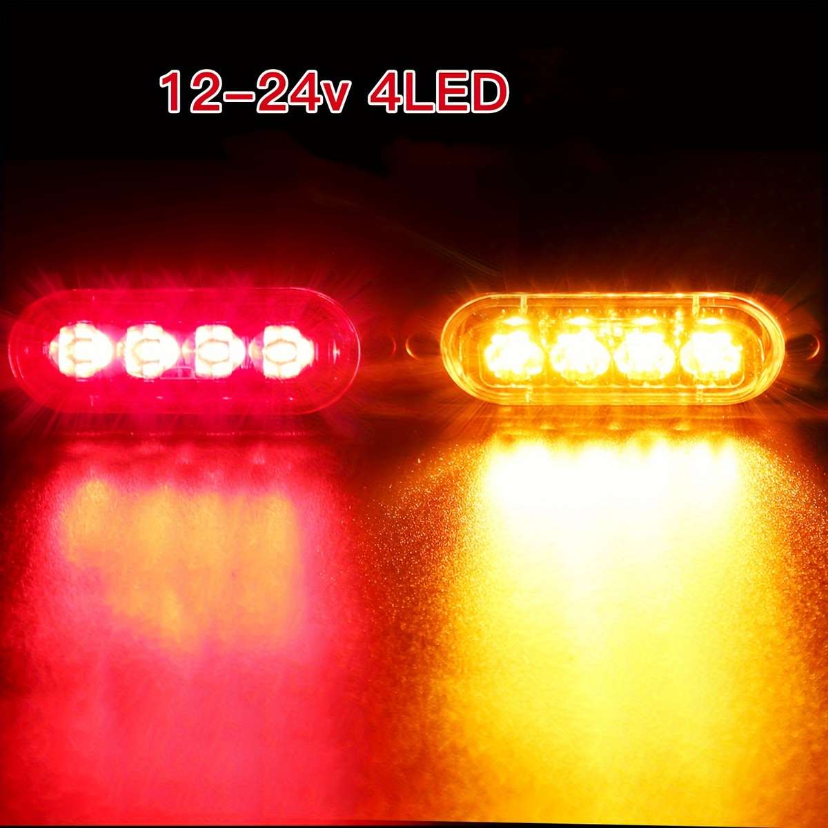 Car Lights Color Red Size 10Pcs*2
