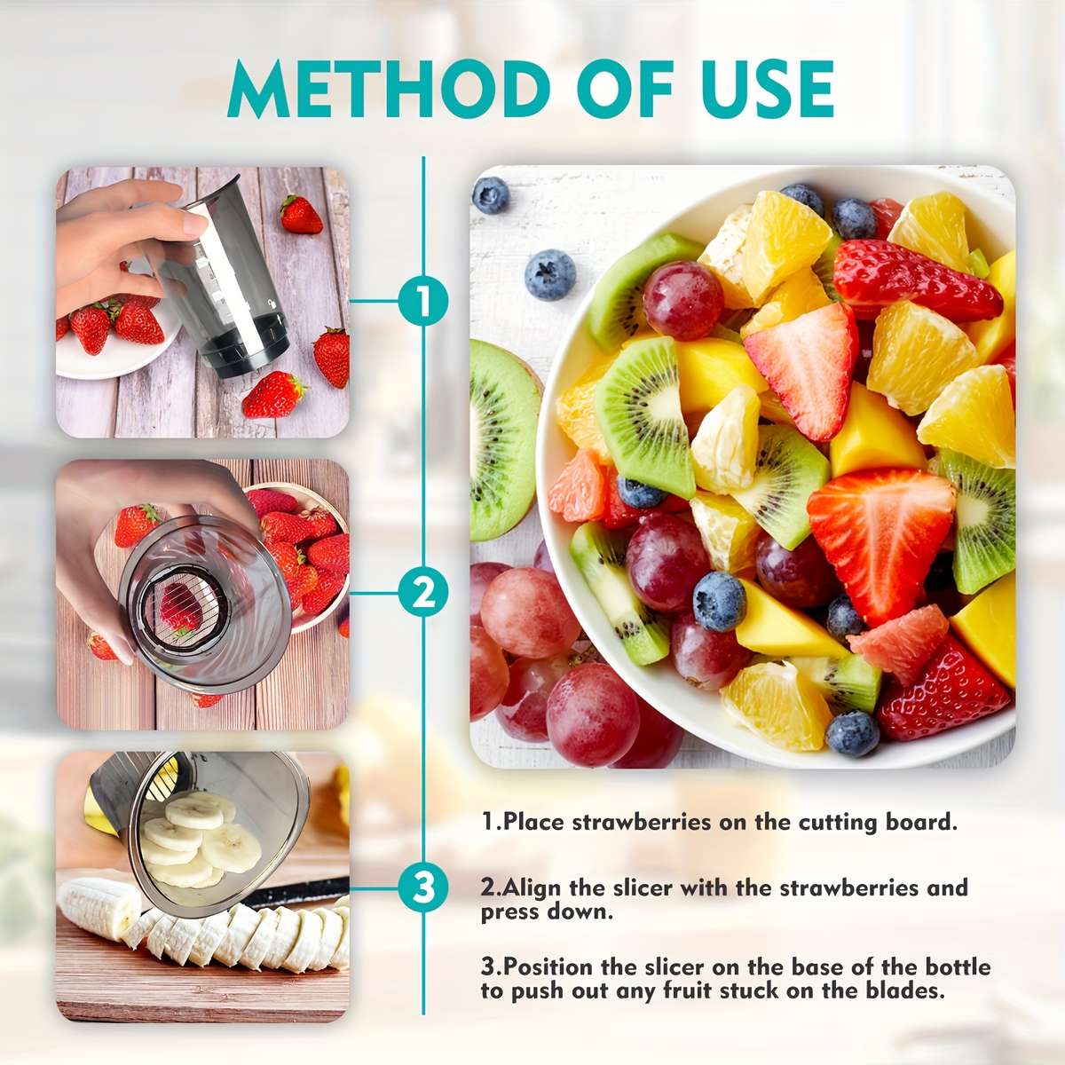 1pc Manual Food Slicer Chopper Versatile Kitchen Gadget