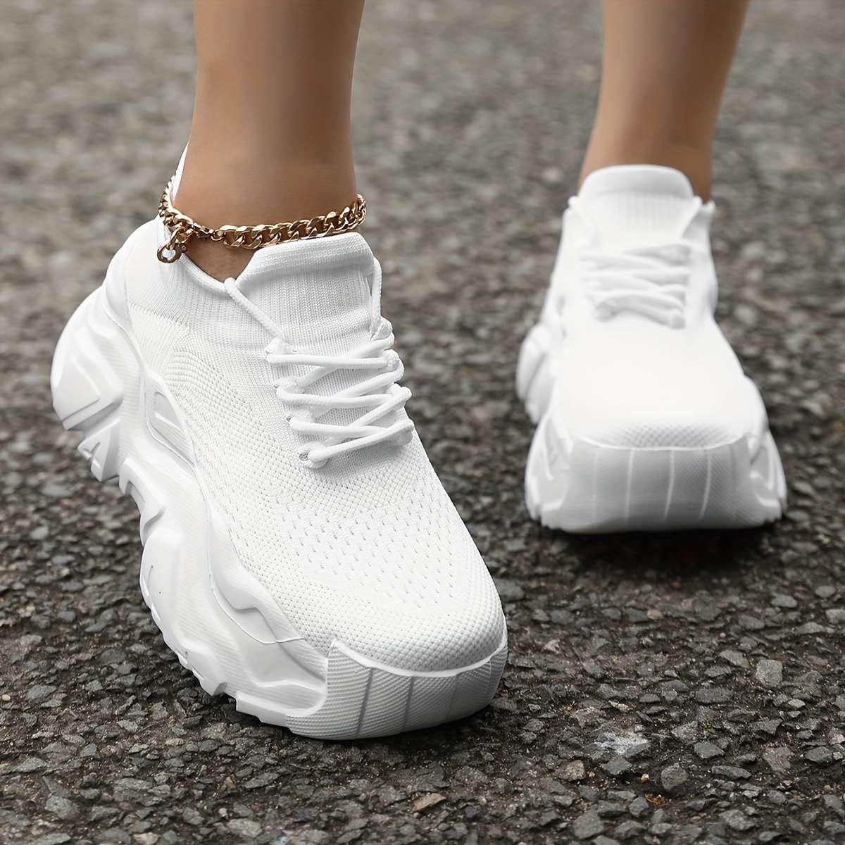 Women S Sneakers Color White Sizeuk 7.5