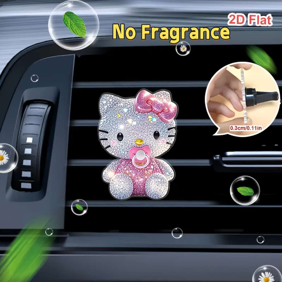 Car Interior Decor Style Sparkling Hello Kitty