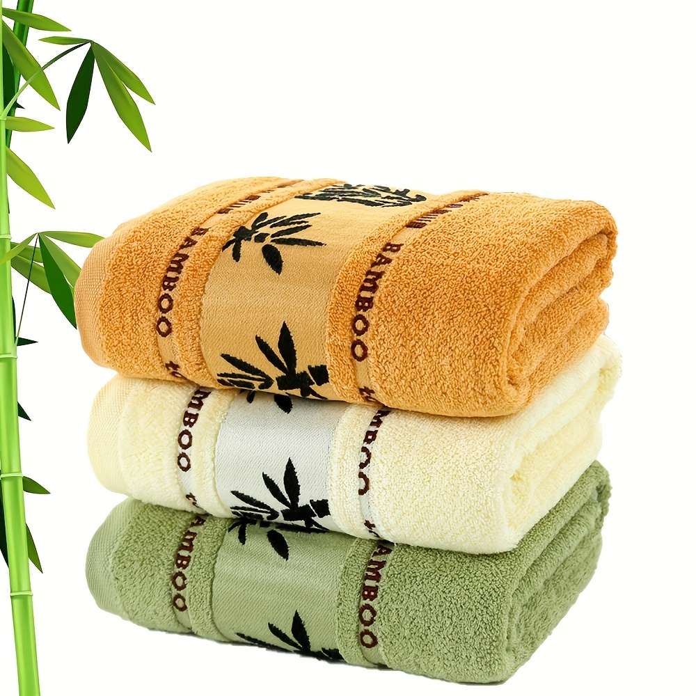 Towel Color 3Pcs Mixed Color Bamboo Fiber Towels