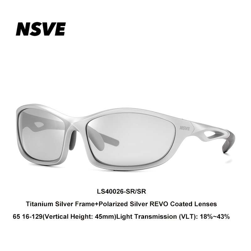 Cycling Glasses Model Sr Sr Recreated Titanium Hollow Silvery  Polarized Mercury Lens