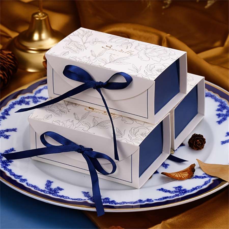 Christmas Gift Boxes Color Blue Model Small-24Pcs
