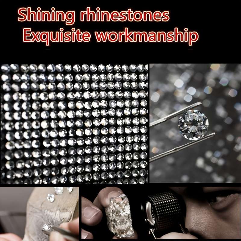 Car Interior Decor Gear Cover 1Style Colored Artificial Rhinestone