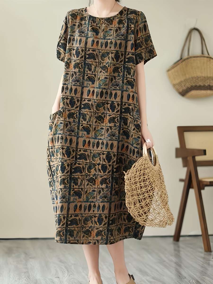 Women S Dress Color Linen Size 5Xl