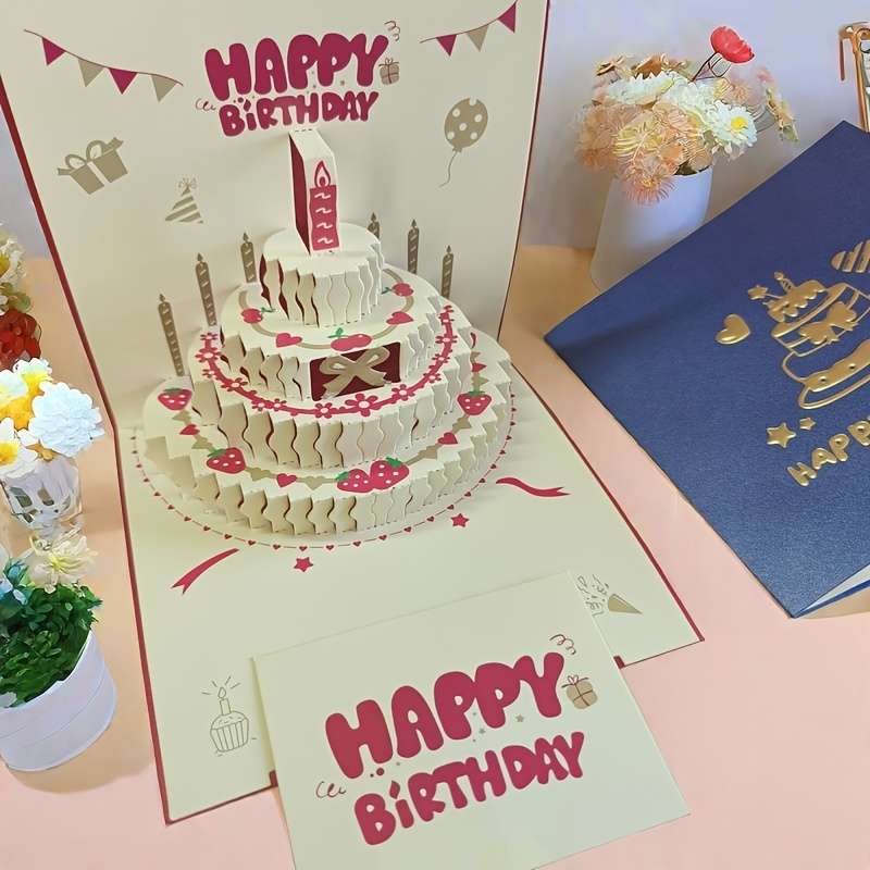 Greeting Cards Model Birthday Card Red