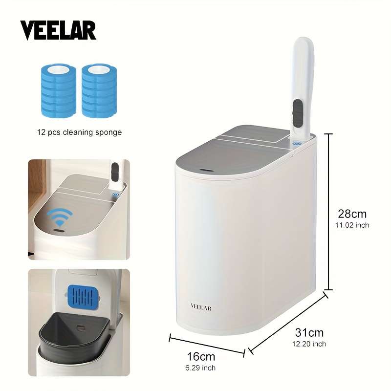 Garbage Can Items Volcanic Grey 7L1.85 Gallon Styleintegrated Design