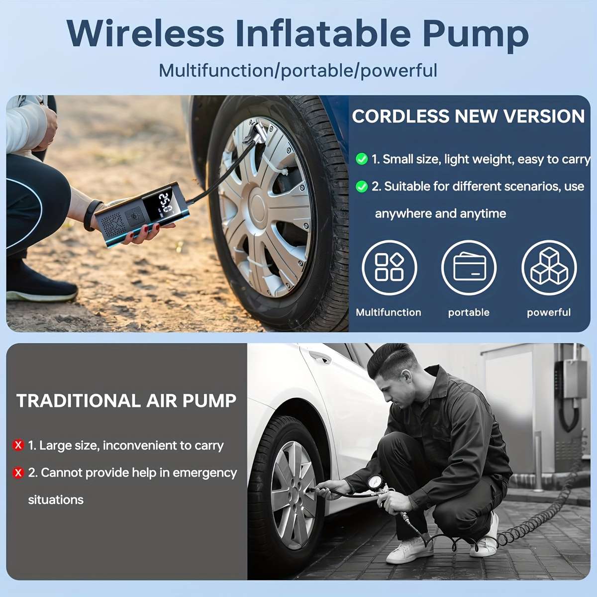 Easy Use Portable Tire Inflato