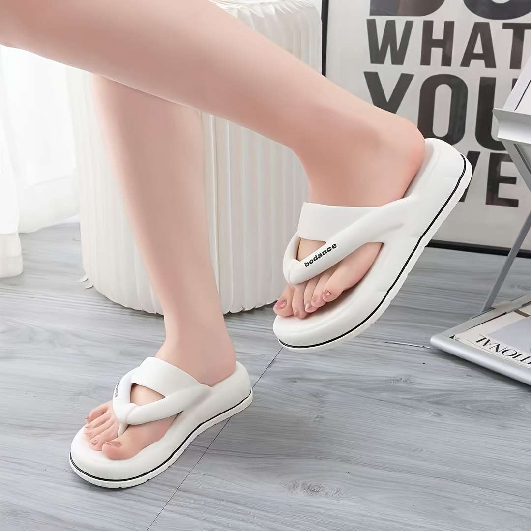 Ladies Summer Flip Flops White Uk 1.5-2