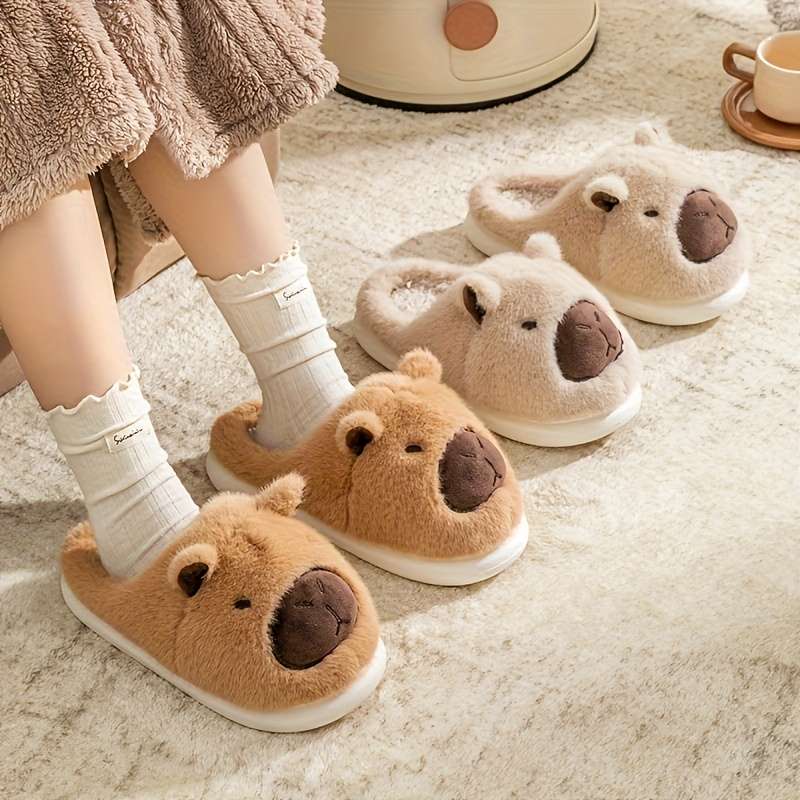 Cotton Slippers Color Light Brown1 Sizeuk 6.5-7