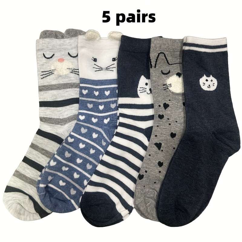 Women S Socks Color 5Pairs Mixed Colors Size Asian Onesize