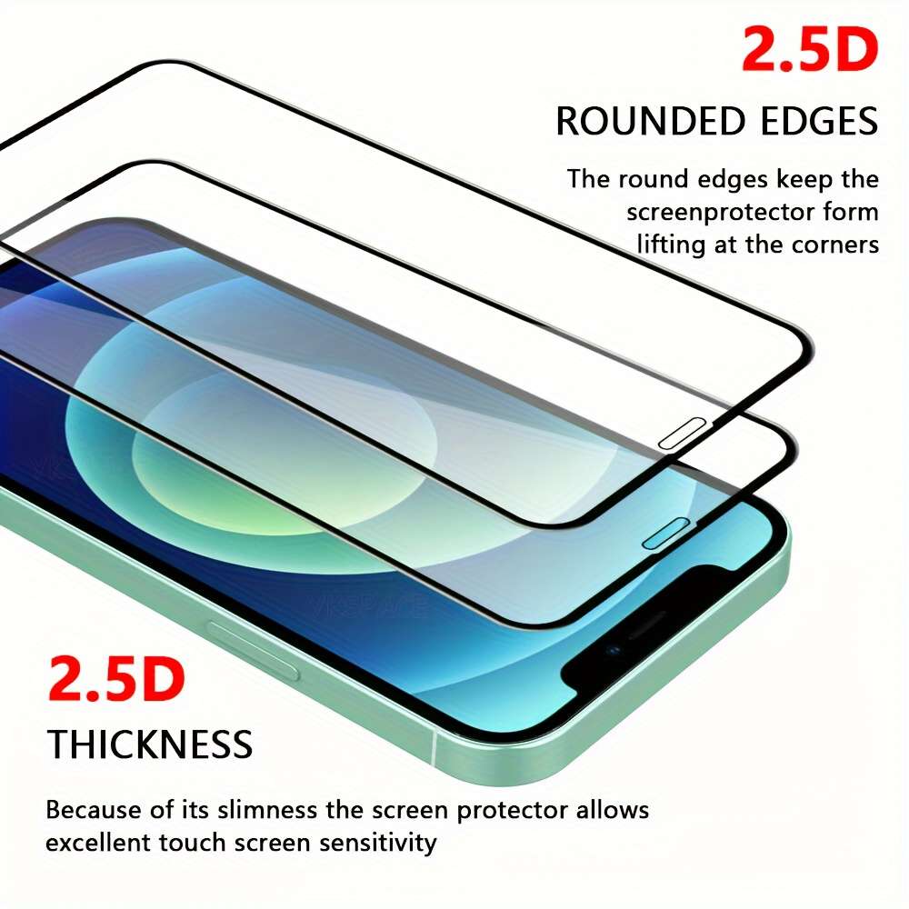 Screen Protector Compatible Model Iphone 14 Plus Quantity 3Pcs Silk Black