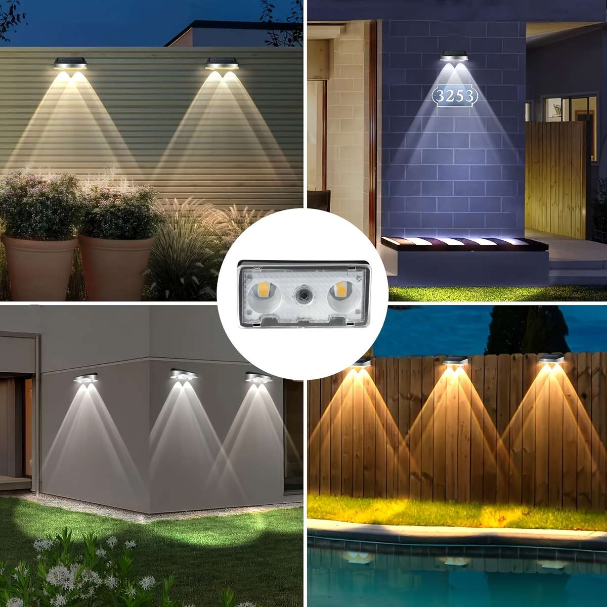 2 Packs RGB Outdoor Solar Light