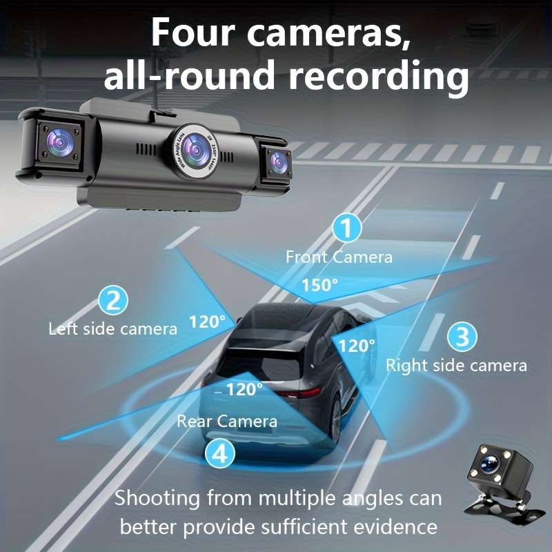 Dashcam Items Quad Camera   64Gb Card
