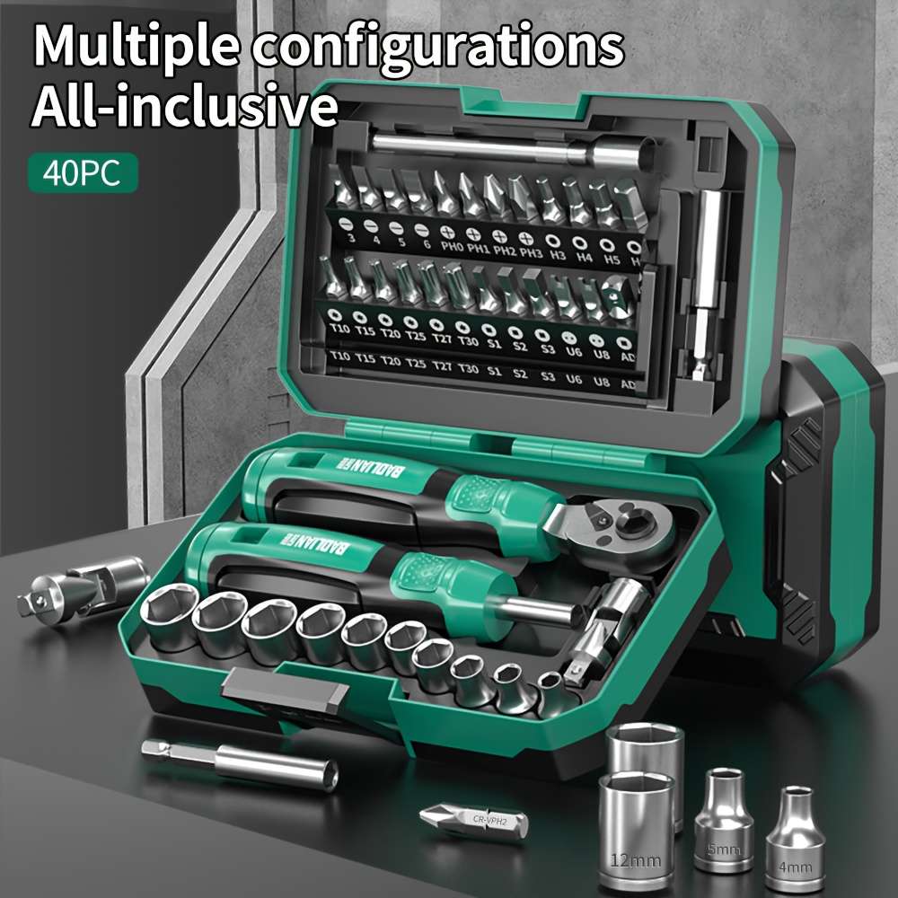 40-in-1 Ratchet Wrench And Multi-Function Screwdriver Set