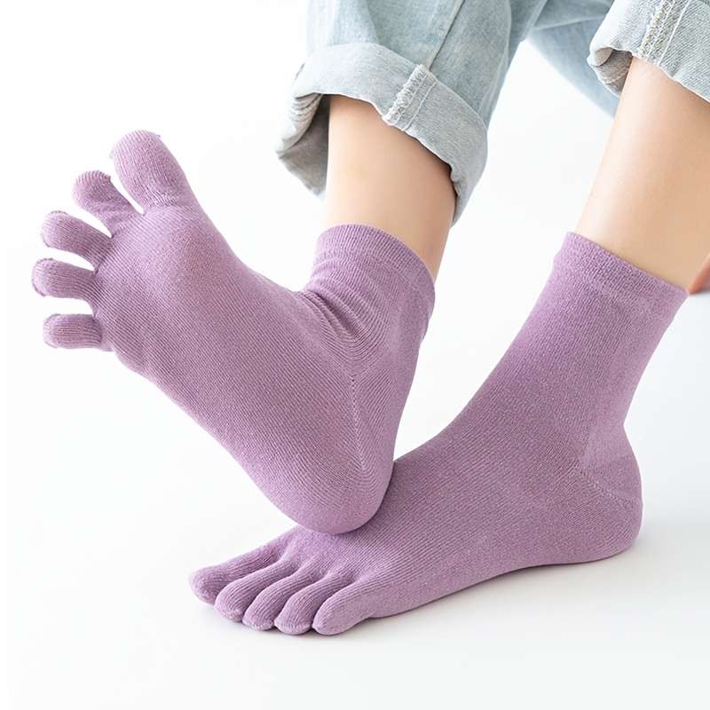 Women S Socks Color 1 Black 1 White 1 Purple 1 Gray Size Onesize