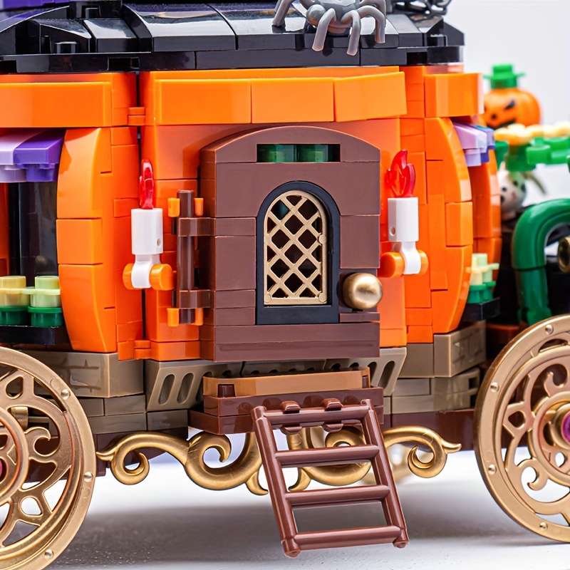 Building Toy Architectural Model Toy Set Style Halloween Pumpkin Carriage