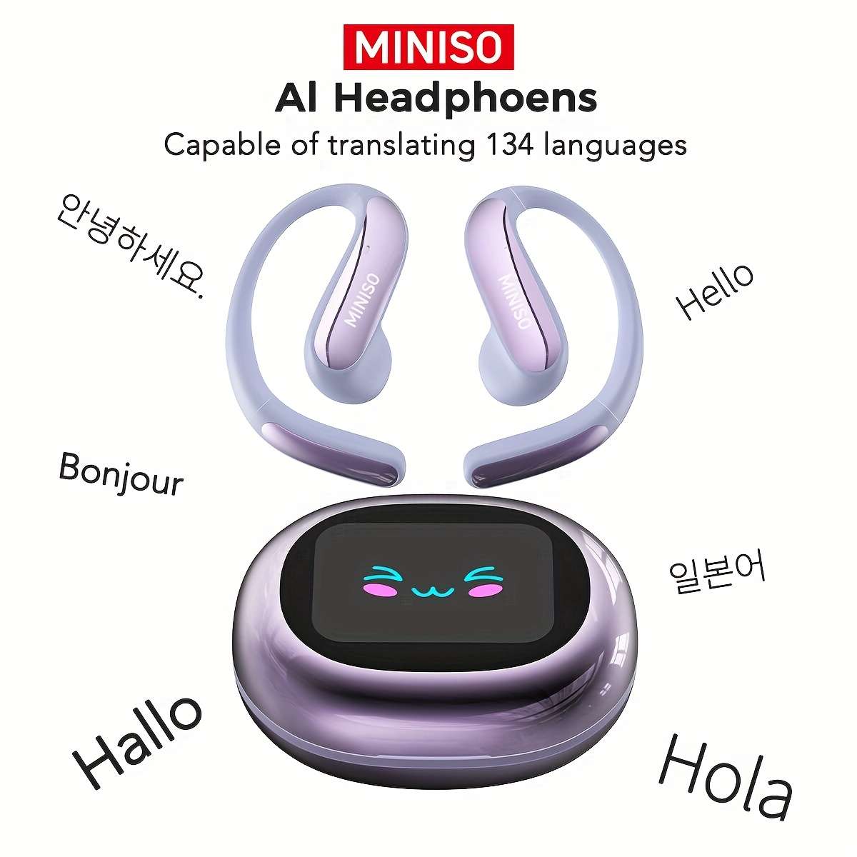 Headset Purple New Ai Translation Function