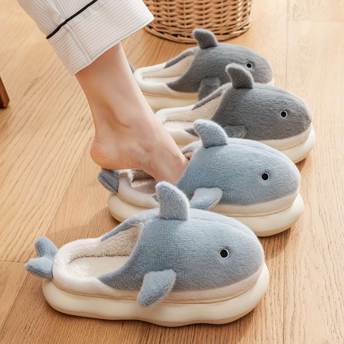 Cotton Slippers Color Light Grey Sizeuk 7.5-8
