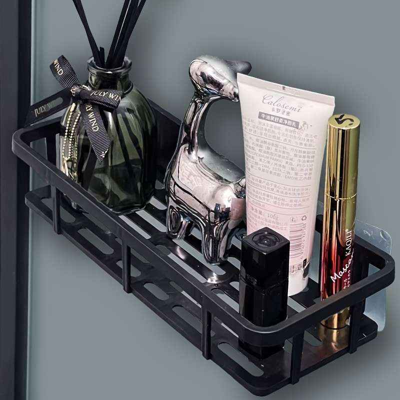 Bathroom Storage Rack Black 2-Piece Set