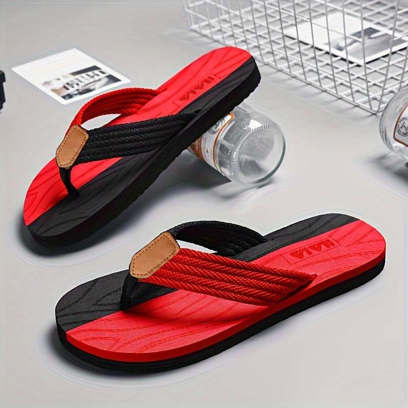 Men Slippers Summer Style Red Size Uk 11