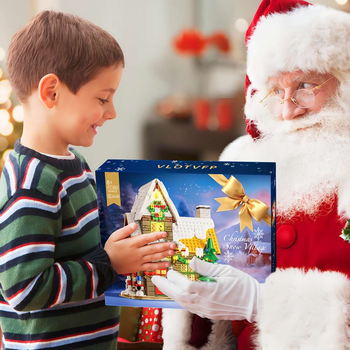 Building Toy Architectural Model Toy Set Style Winter Snow House