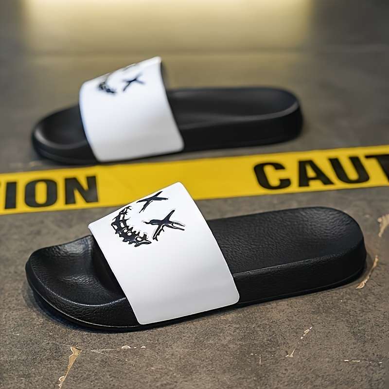 Men Slippers Summer Style White Size Uk 7