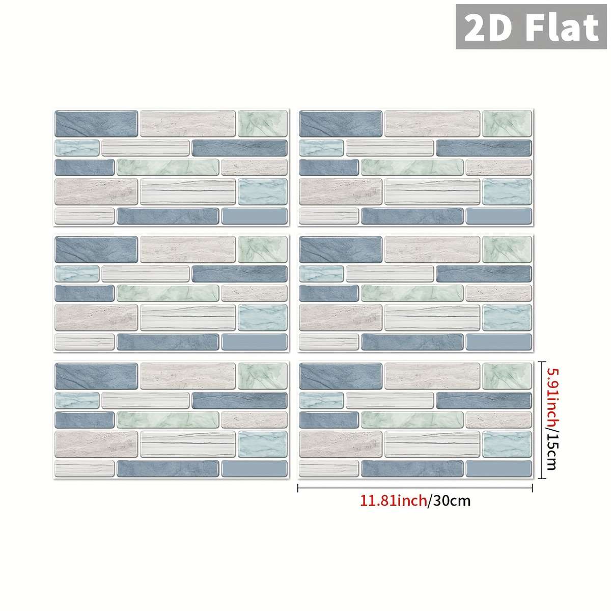 31PCS Luxury Waterproof Self Adhesive Imitation Ceramic Tile Wall Stickers