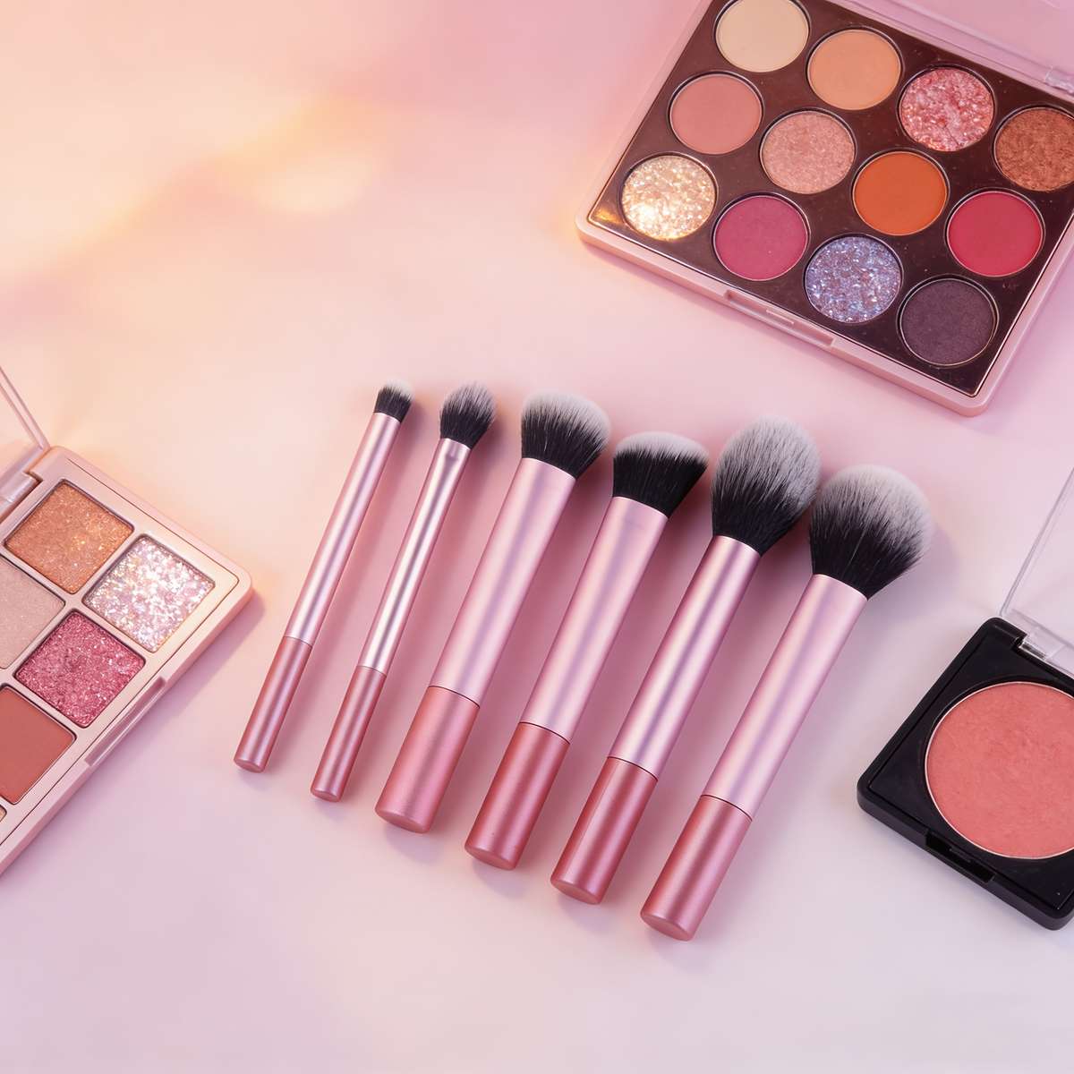Makeup Brush Set Style 6Pcspinkbeauty Brush Set