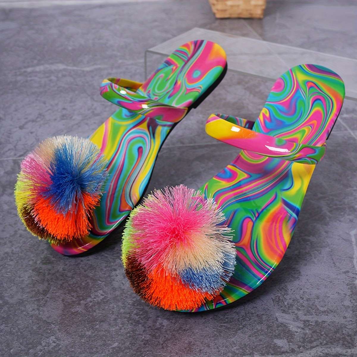 Ladies Summer Flip Flops Multicolor Uk 7