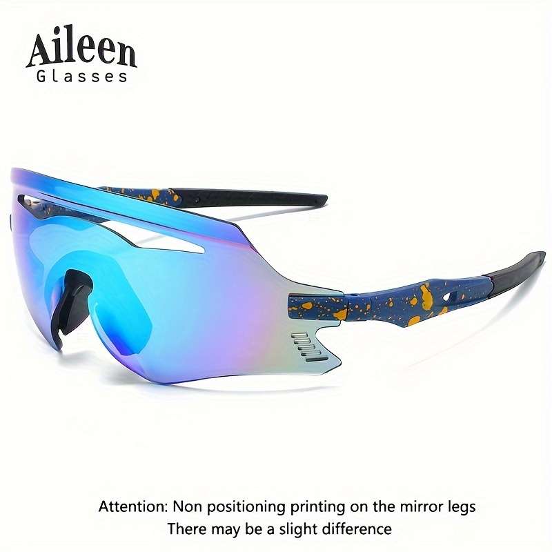 Cycling Glasses Color Dark Blue Frame Ice Blue Lens