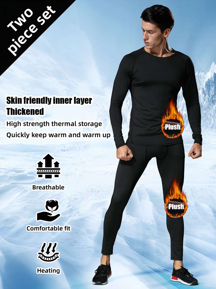 Thermal Underwear Color Black Sizexxl