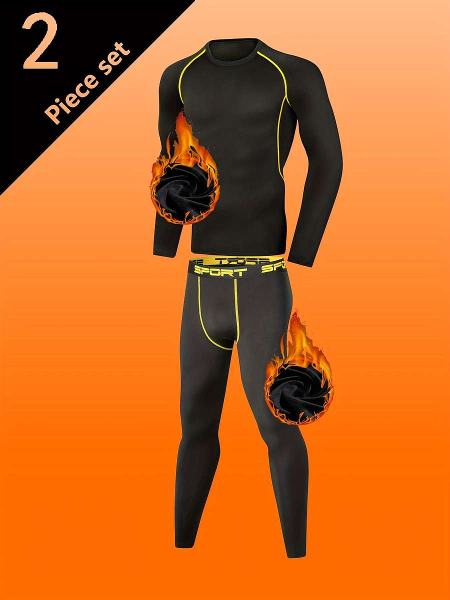 Thermal Underwear Color 2Pack Black Cloth And Black Thread Sizel