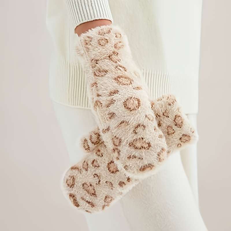 Modern Functional Fingerless Gloves For Women Autumn Winter Versatile Thickened