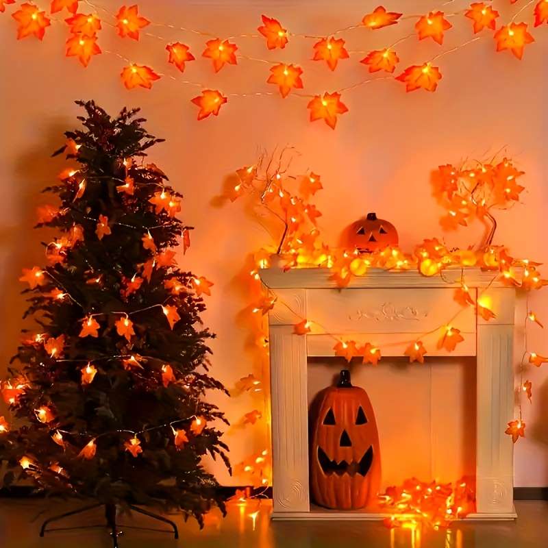 String Lights Color Warm Light Quantity300Cm40 Leaves