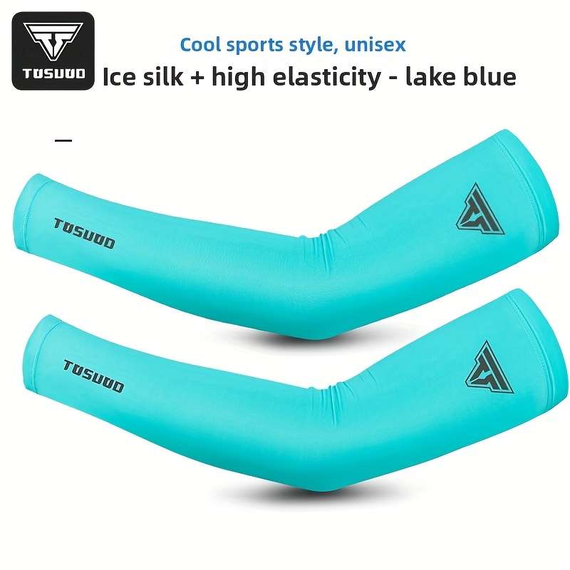 Sunscreen Sleeves Color Lake Blue Size 2Xl